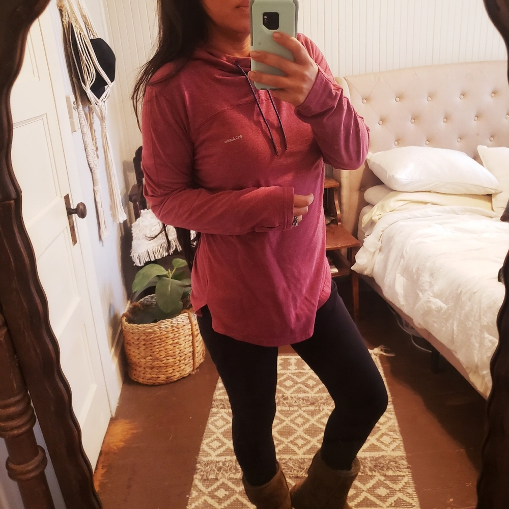 Columbia omniwick berry hoodie thumbholes medium sweatshirt outdoor